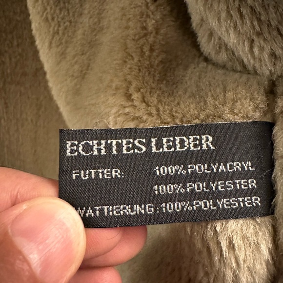 Real leather Sherpa lined winter jacket Made In Germany Germany - Picture 5 of 6